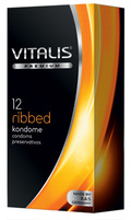 12 stk. VITALIS ribbed kondomer