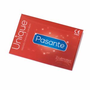 3 stk. Pasante Unique latexfri kondomer