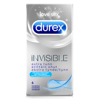 6 stk. DUREX Invisible kondomer