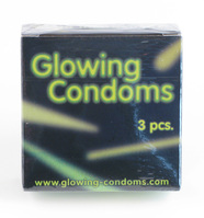 3 stk. Glowing Condoms