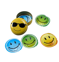 Smiley metal box med 5 kondomer